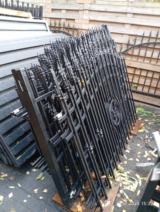 Brama dwuskrzydłowa czarna 3.5mx1.5 -nowa Wyprzedaż-499PLN