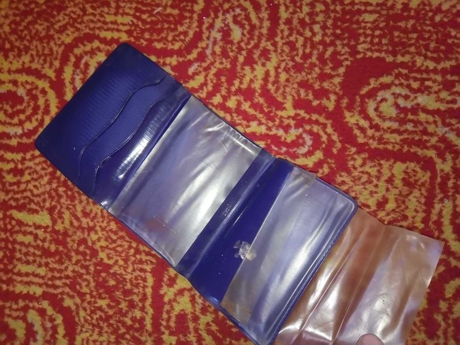 Etui Portfel Osłona na dowód osobisty dokumenty PRL Fioletowy