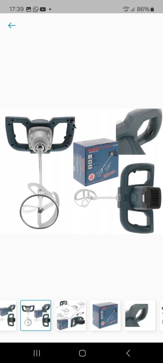 Mieszadło Boxer 3500w2 x mieszalnik szczotki gratis