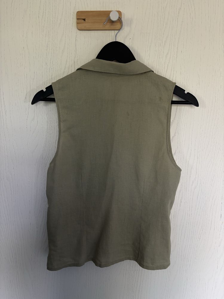 Khaki koszula len h&m w bardzo dobrym stanie idealna na lato len