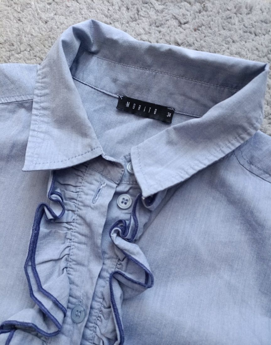 Elegancka tunika z żabotem xs
