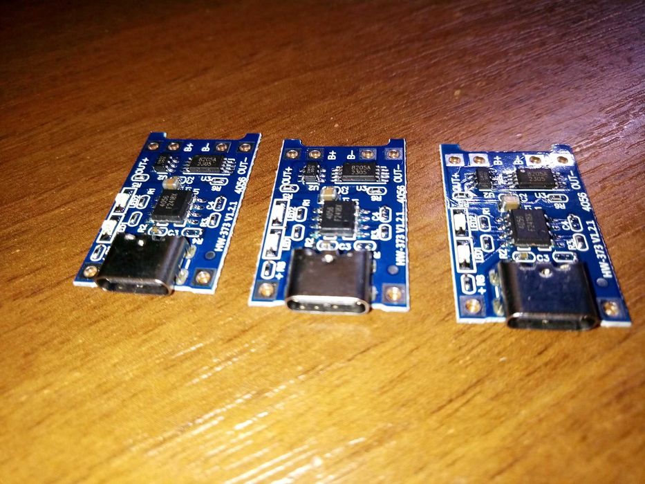 Модуль заряджання та захисту  5шт на TP4056 USB type-C для Li-ion  1A