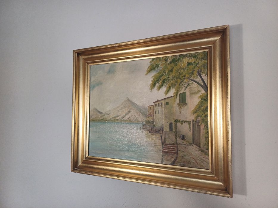 Stary obraz na płótnie sygnowany