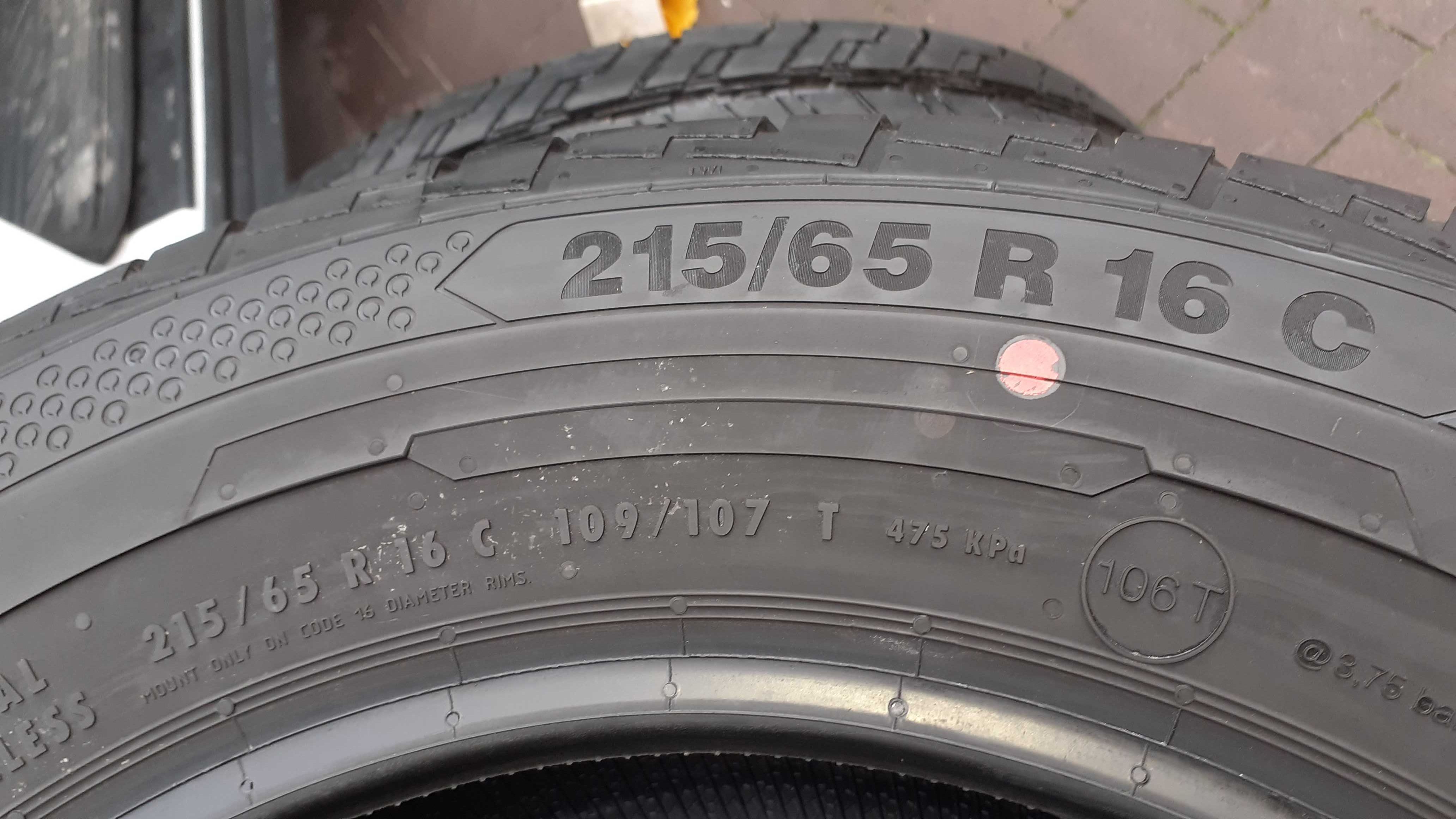 Opony demo 2 sztuki CONTINENTAL 215/65R16C 109/107T , 2023r.