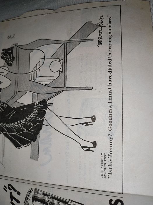 Um recorte de revista original do The Saturday Evening Post, com carto