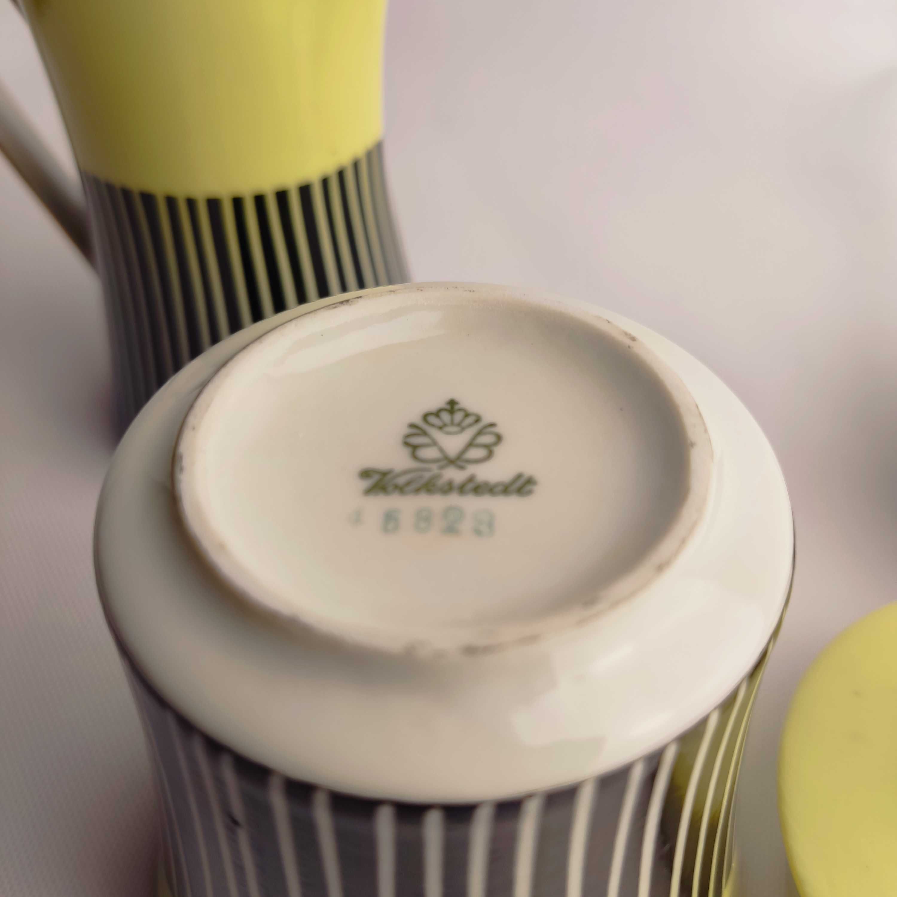 lementy serwisu do kawy/espresso, porcelana Volkstedt, lata 60./70.