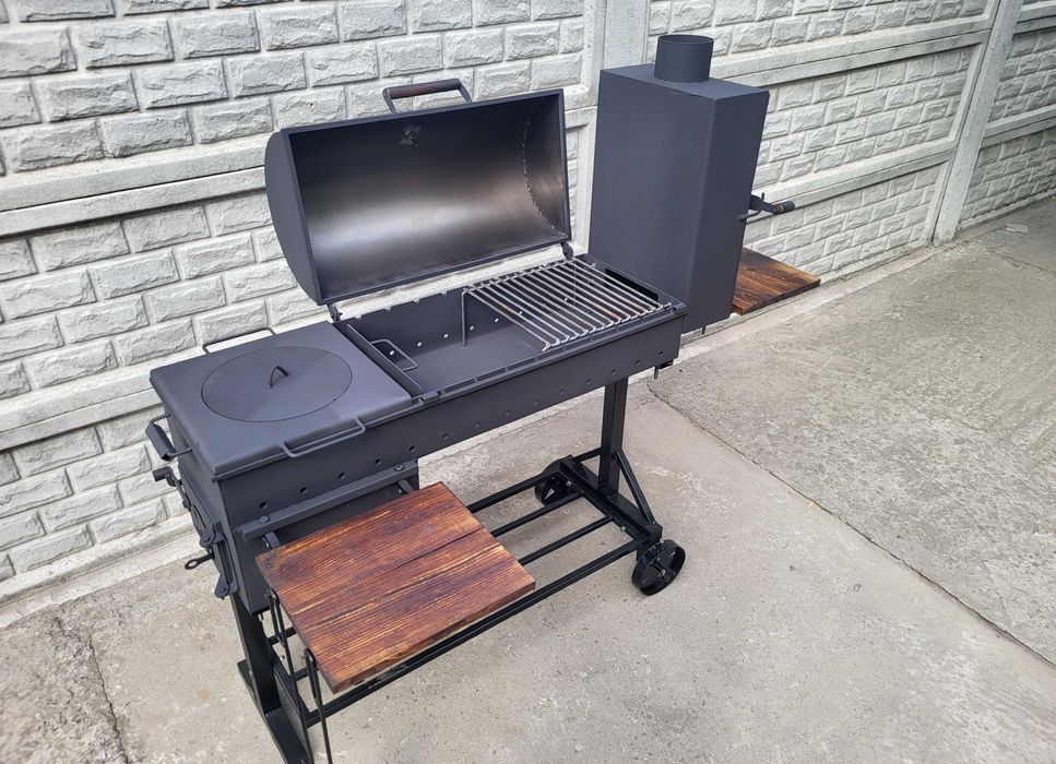 • Від Завода! 3/4/5мм! Посилений Мангал Барбекю з Коптильнею та Пічкою