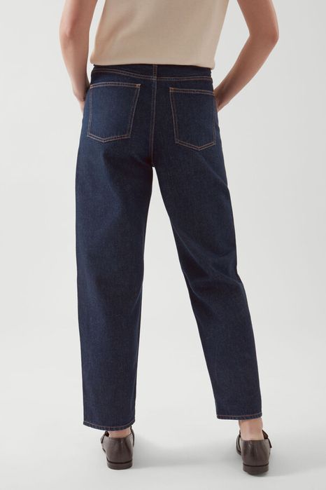 COS джинси індиго tapered high rise jeans