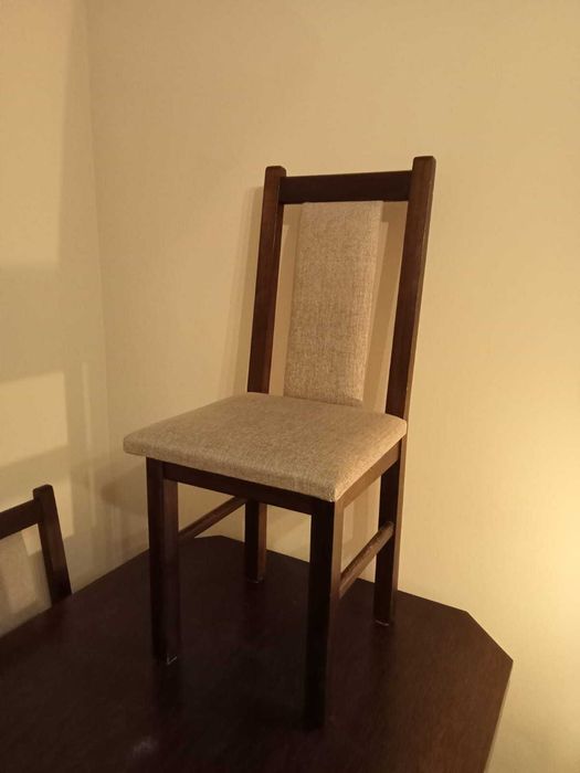 Krzesło drewniane z obiciem materiałowym 43x39x50(100)cm