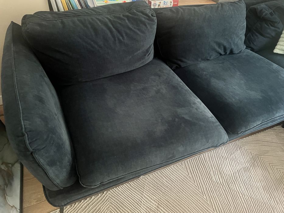 Kanapa narożnik morska zielen 280x250