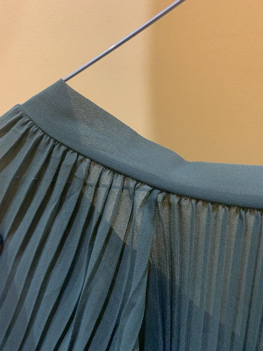 Blusa/túnica mulher verde-tropa tam L poliéster com fita para atar