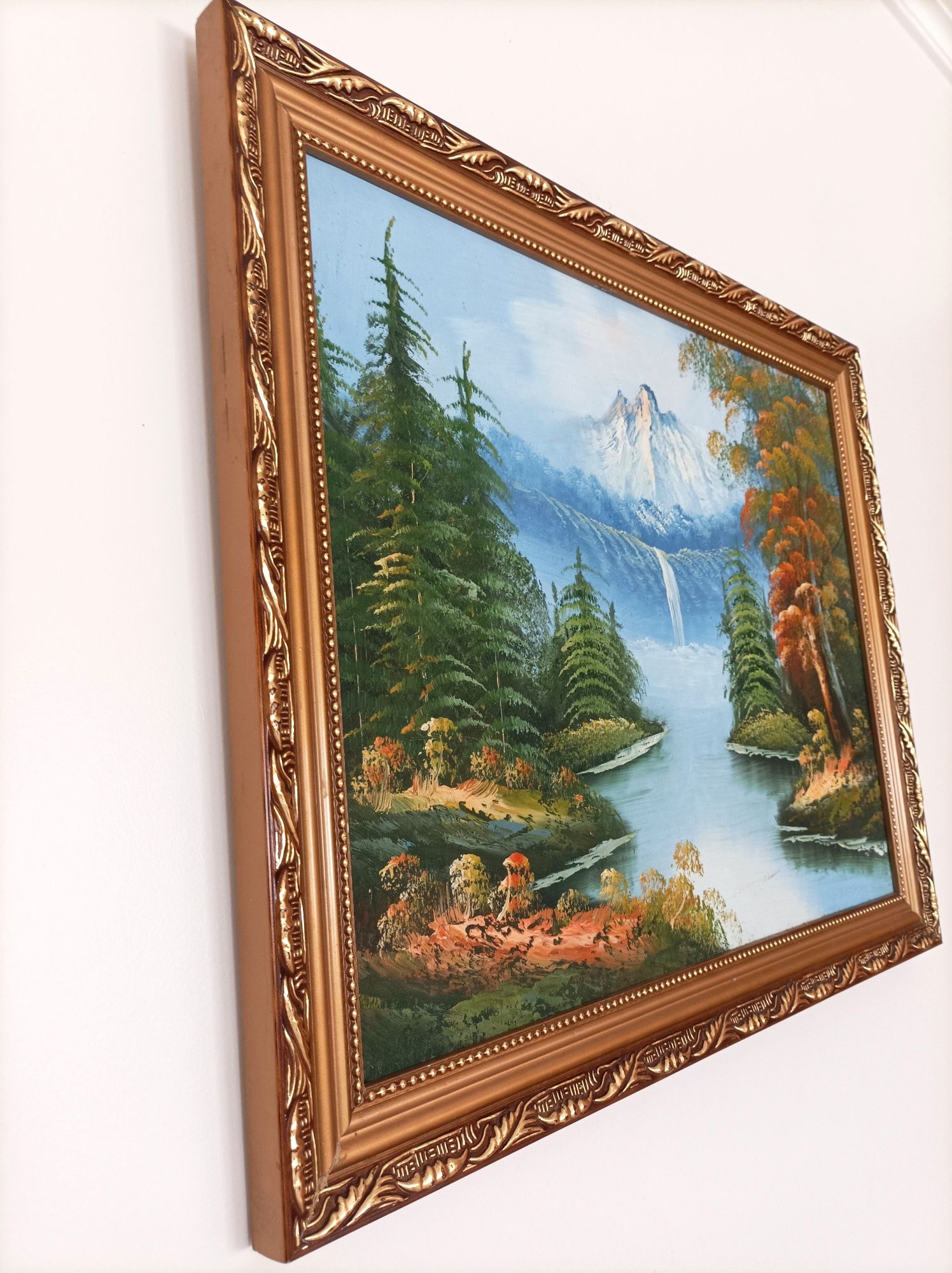 Quadro com Pintura sobre tela - Paisagem com relevo