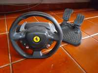 Volante + Pedais THRUSTMASTER T80 Ferrari 488 GTB (PS4 - Preto)