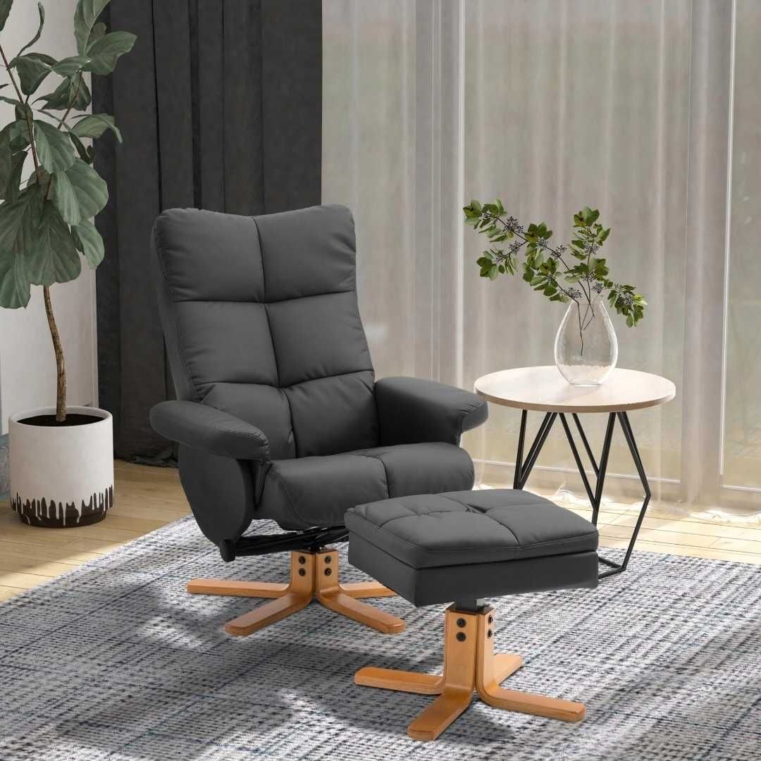 Fotel relaksacyjny tradycyjny Homcom - czarny