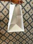 160U. Sacos papel branco Shopping bag