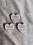 Scrapki drewno serce grawer 4cm 30szt.