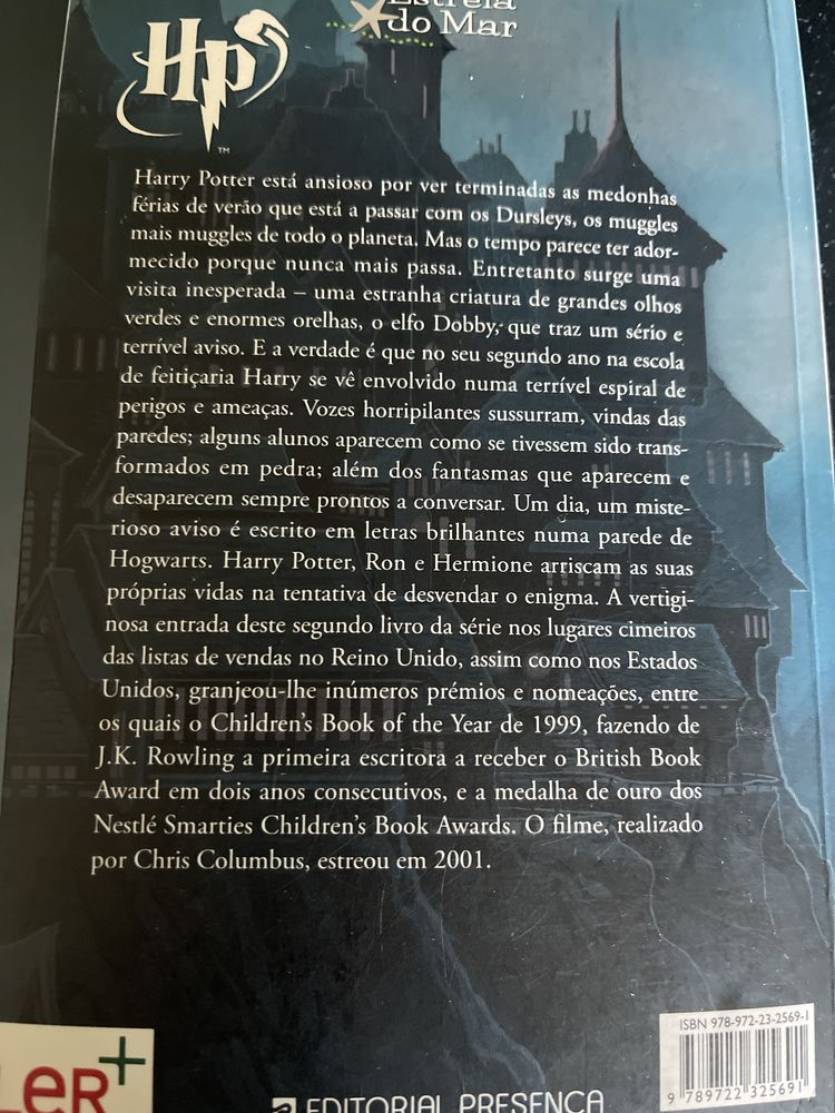 Livro Harry Potter e a camara dos segredos