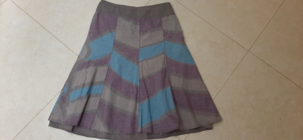 Spódnica kolorowa roszerzana midi 40 42