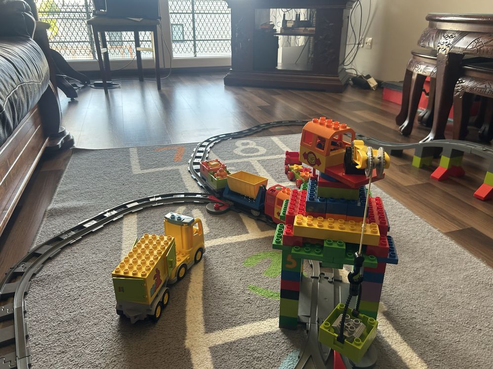 Lego duplo pociag zestaw 10508, klocki, samochodziki