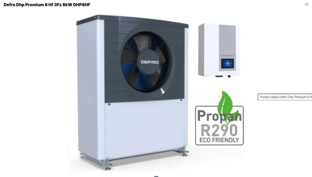 pompa ciepła DEFRO DHP Premium HF 3-fazowa 8KW