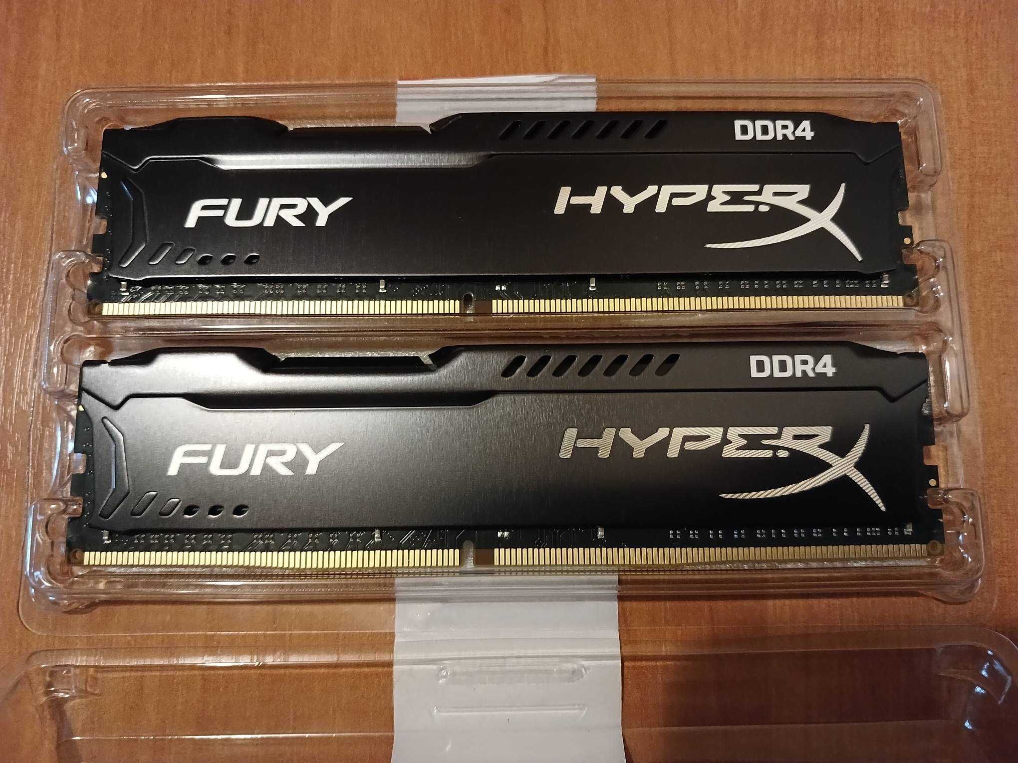 Kingston DDR4 HyperX 16GB (2x8GB) Fury Black память оперативная