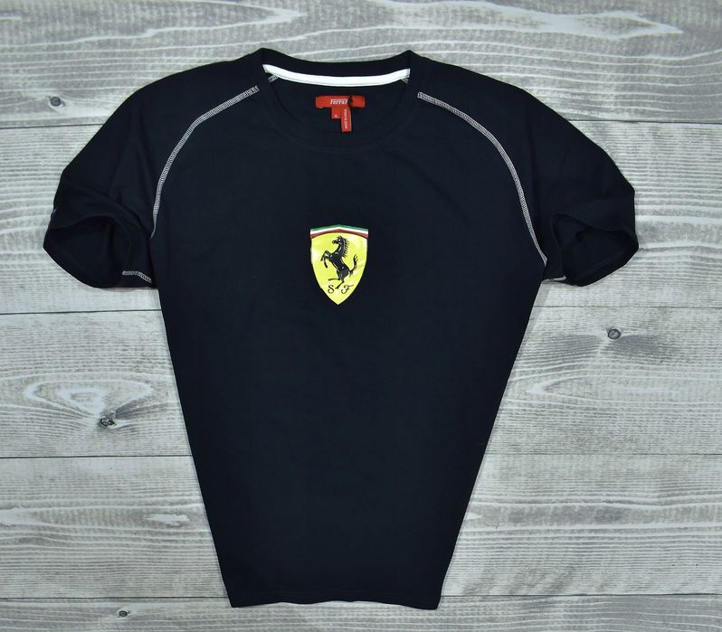 Ferrari Elastyczna Logowana Koszulka Męska / Xl
