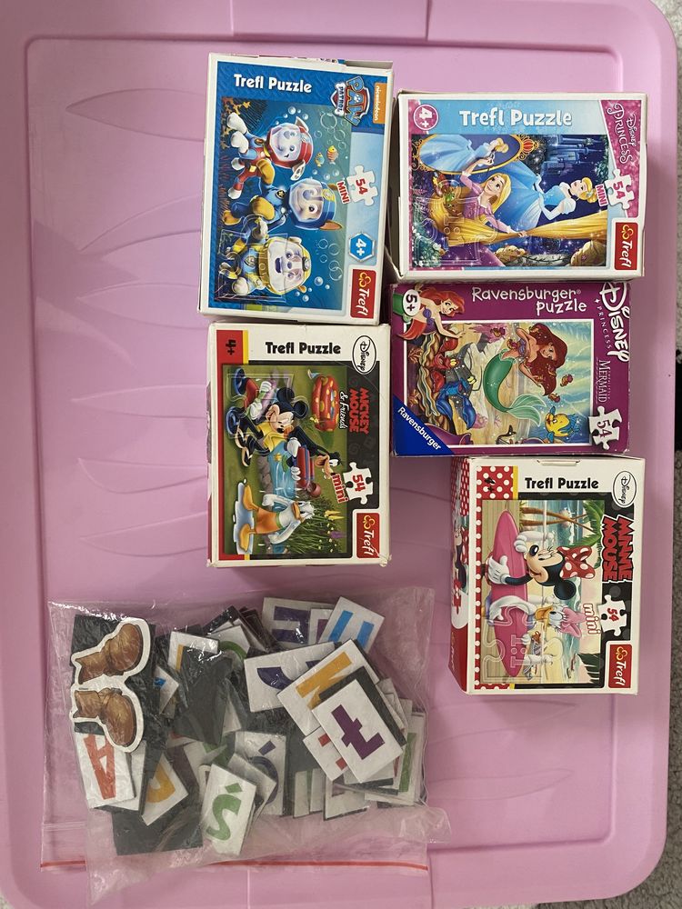 Mini puzzle disney mickey minnie syrenka kopciuszek psi patrol