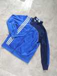 męska bluza adidas chabrowa niebieska zapinana na zamek M/L