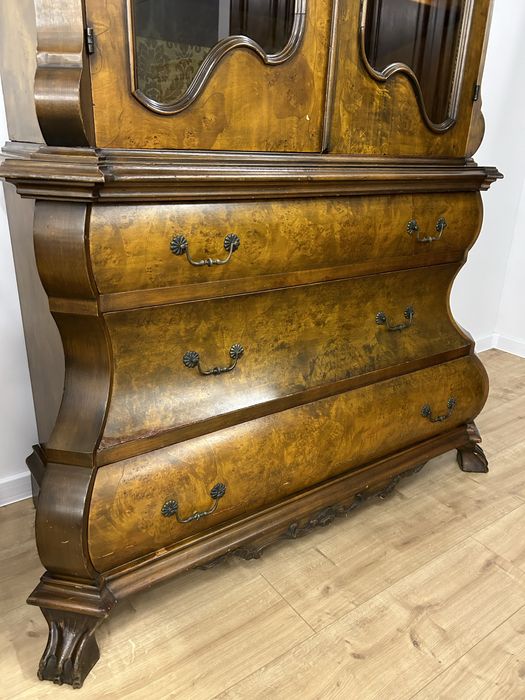 Witryna barokowa orzech witryna chippendale piekny stan