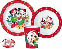 Zestaw Świąteczny  Obiadowy Mikołaj  Myszka Mickey Dziecięcy
