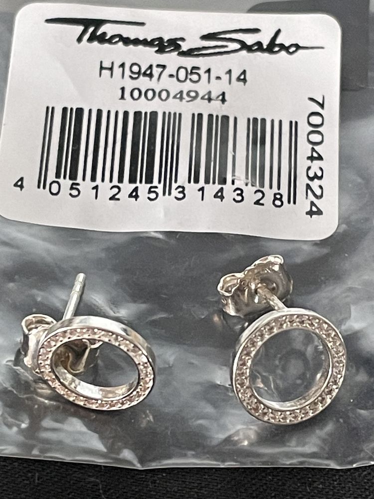 Thomas Sabo kolczyki damskie, okrągłe, srebro wysokiej próby 925