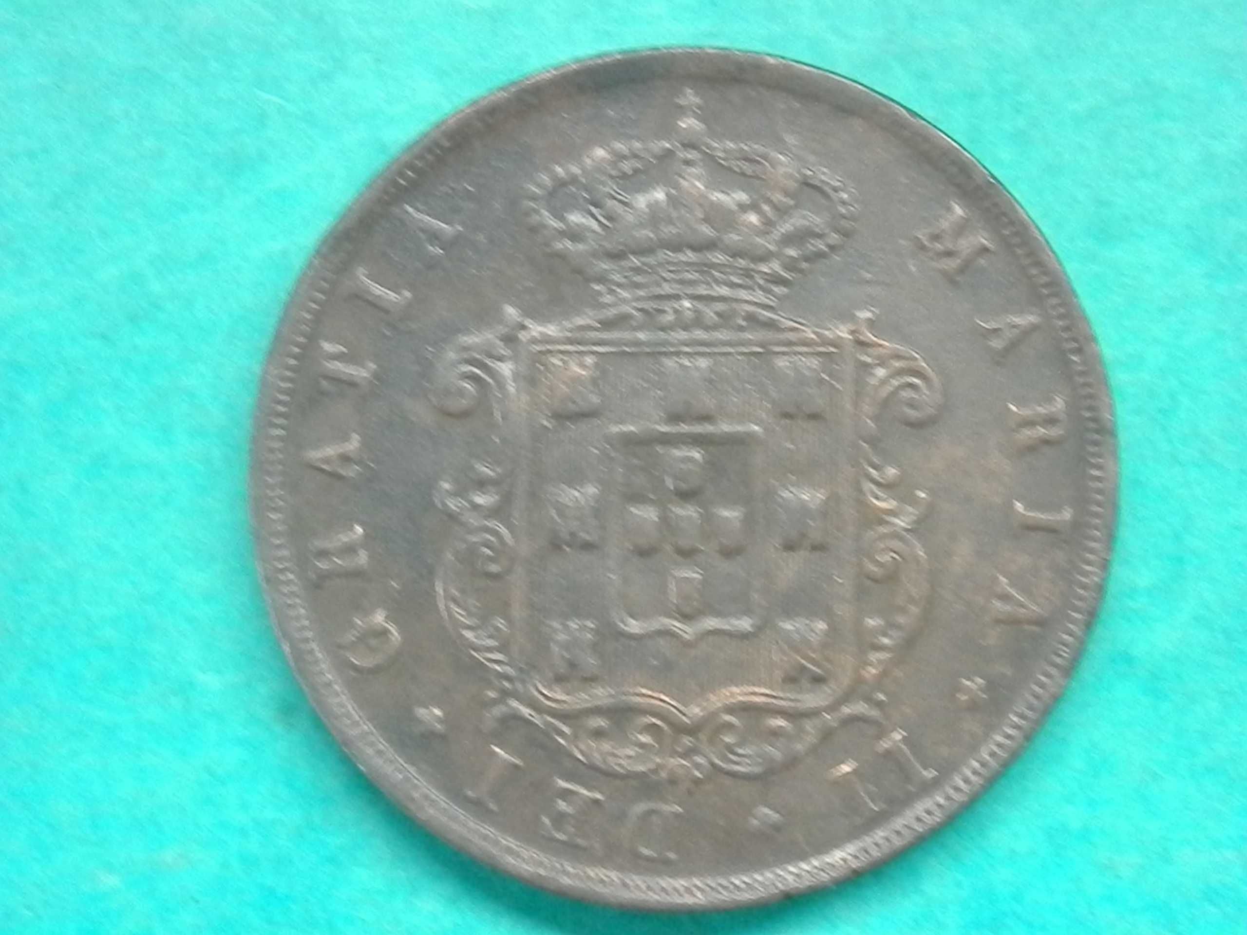 1101 - Maria II: XX réis 1852 cobre, por 15,00