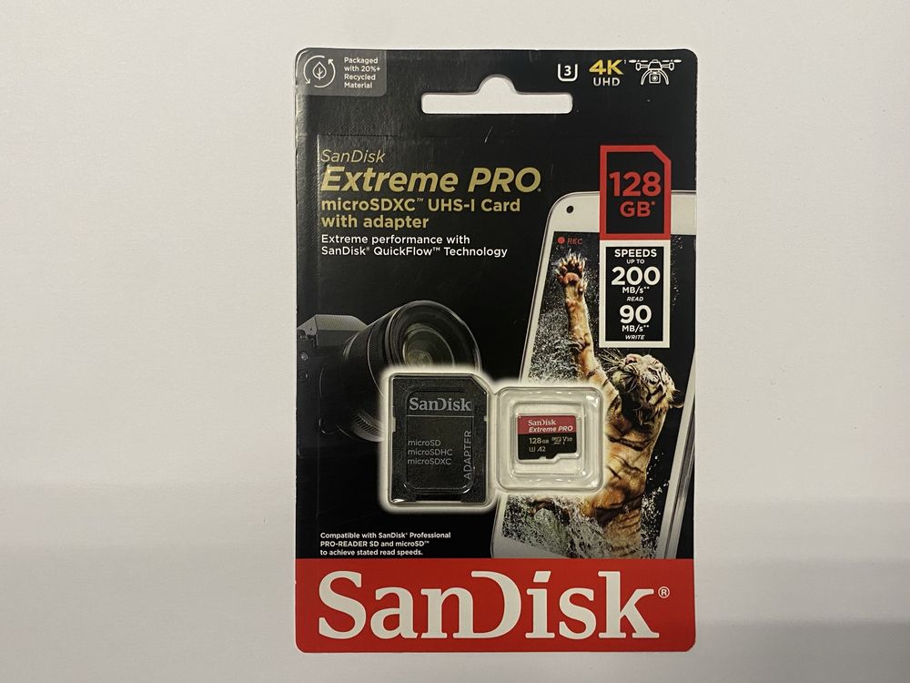 Nowa Karta pamięci microSD SANDISK EXTREME PRO 128 GB
