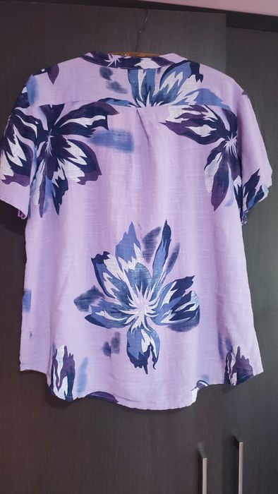 Fioletowa bluzka bawełniana