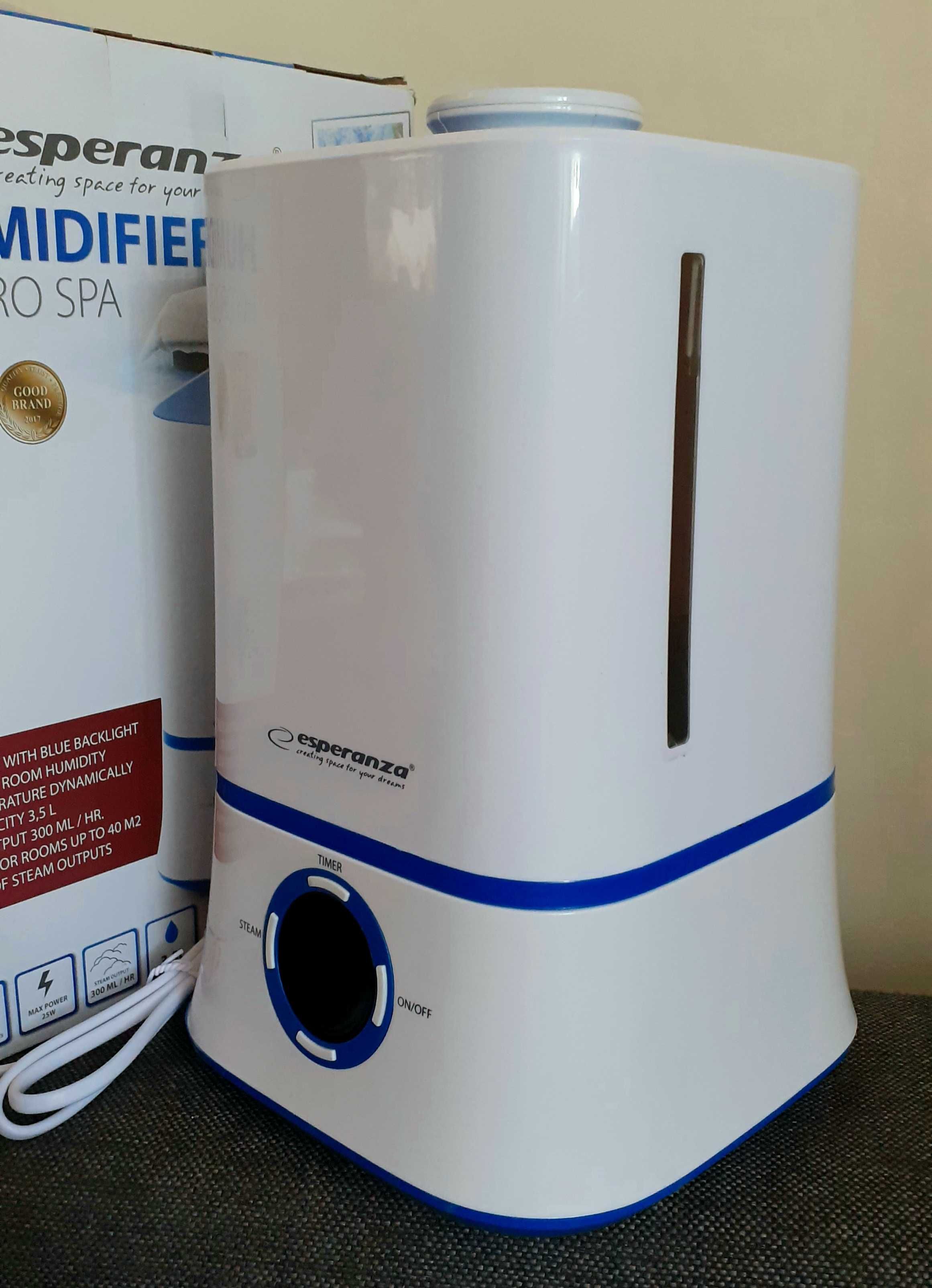 NOWY nawilżacz powietrza Humidifier Hydro SPA Esperanza