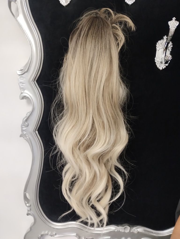 Peruka blond ombre z platyna