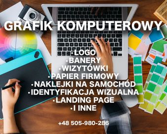 Grafik komputerowy/ Usługi graficzne/ logo/ banery/ plakaty/ wizytówki