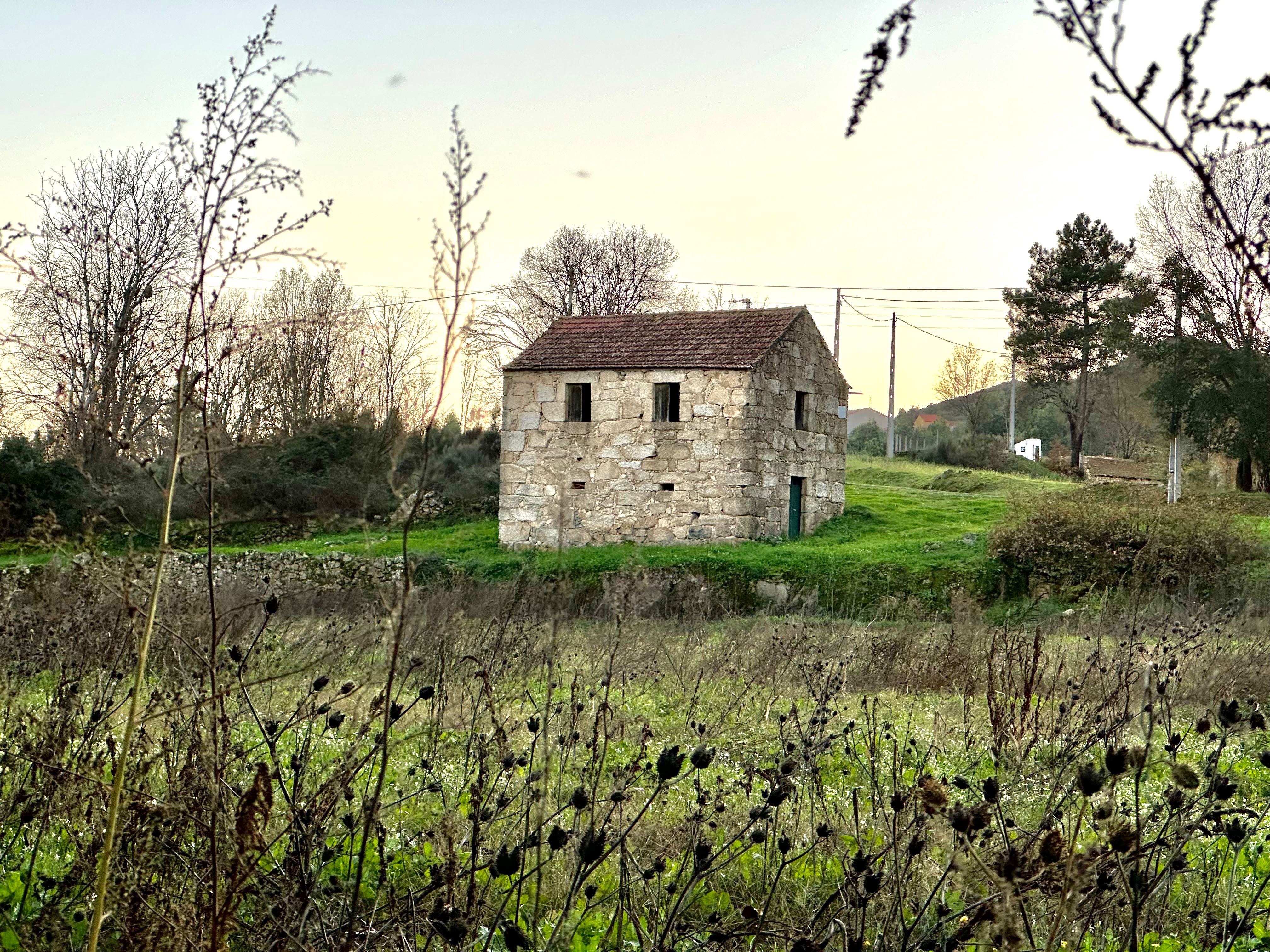 Traditional Stone House with Farmland – Peaceful Rural Setting