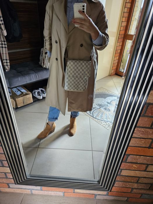 Saszetka torba nerka  nowa Louis Vuiton krata złote skuwki