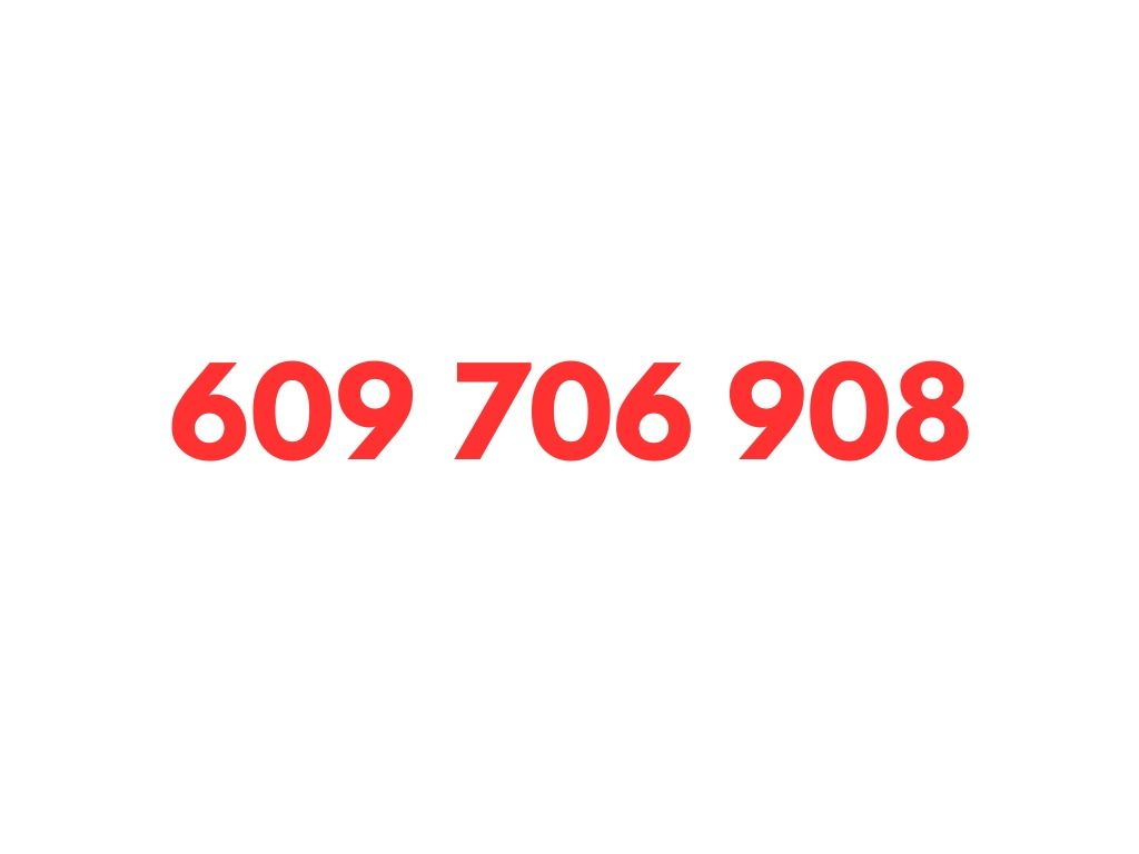 609_706_908 Starter PLUS Karta SIM UNIKATOWY Złoty Prosty Łatwy Numer