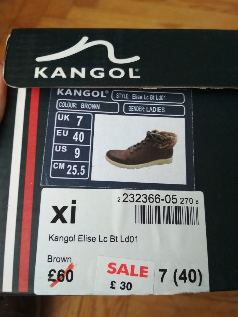 Ботинки демисезон еврозима KANGOL 40-41р, новые -50% на широкую ногу