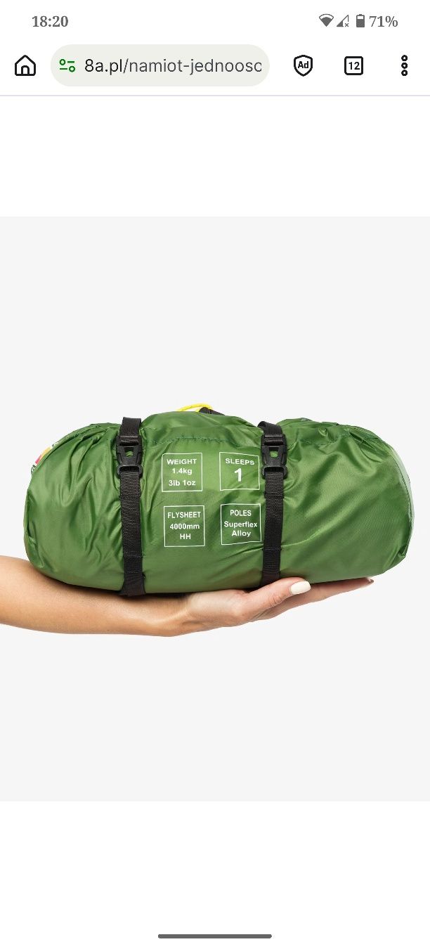 Namiot jednoosobowy Terra Nova Coshee Micro V2 - green