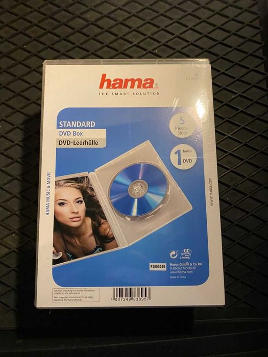 Pack de 5 Caixas Vazias DVD HAMA