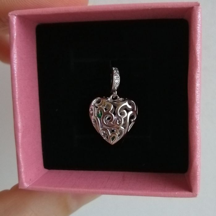 Подарунок дівчині підвіска серце, серденько, срібний кулон, коханій