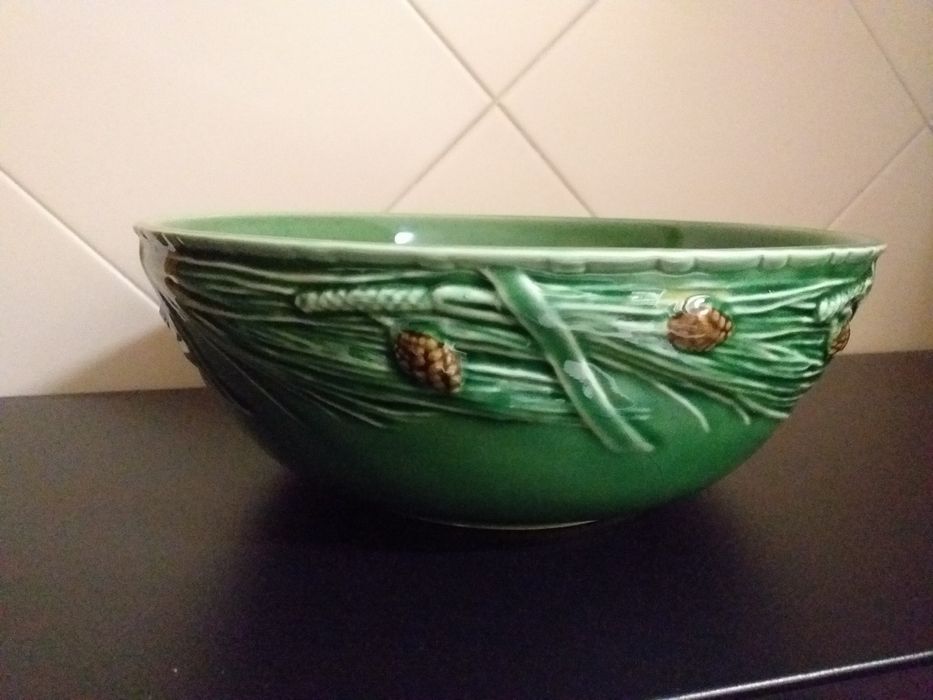 NOVO Saladeira tigela cerâmica Bordalo Pinheiro,23cm EM MÃO,VEJA ZONAS