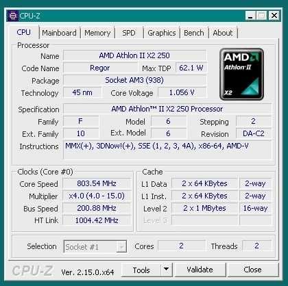 Процессор AMD Athlon II X2 250 и материнская плата GigabyteGA-M68M-S2P