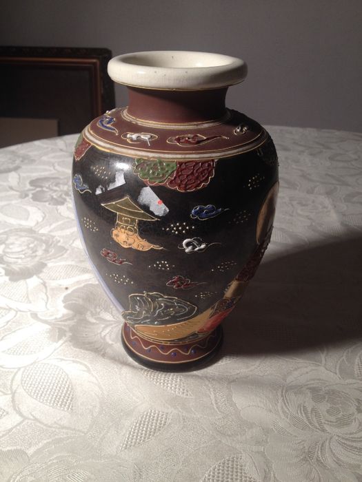 Antyk śliczny stary japoński wazon sygnowany