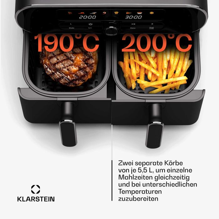 аерогриль AuraAir Color Touch – 11 л, 2 відсіки, 1700 Вт