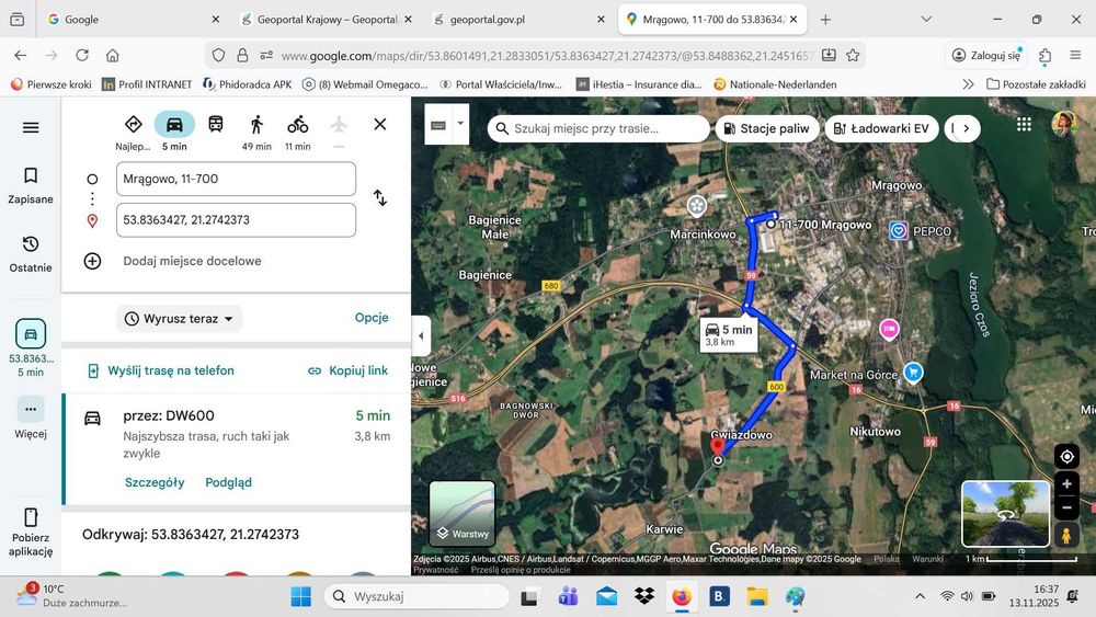 Karwie pod Mrągowem działka 10 ar z war zabudowy