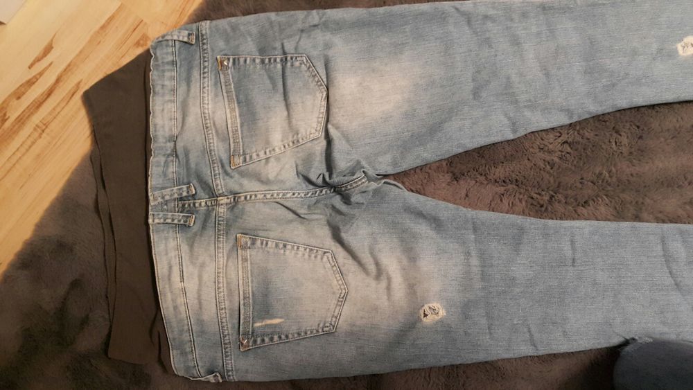 Jeansy ciążowe HM Mama 40 miękki jeans